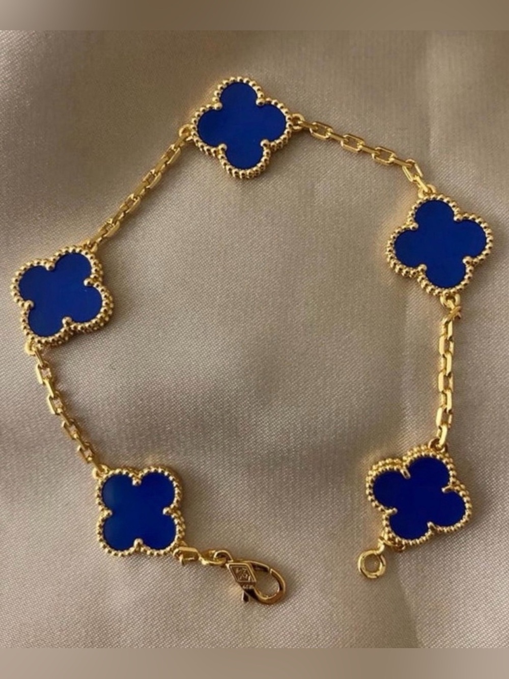 Blue Clover Link Bracelet - Women Jewelry